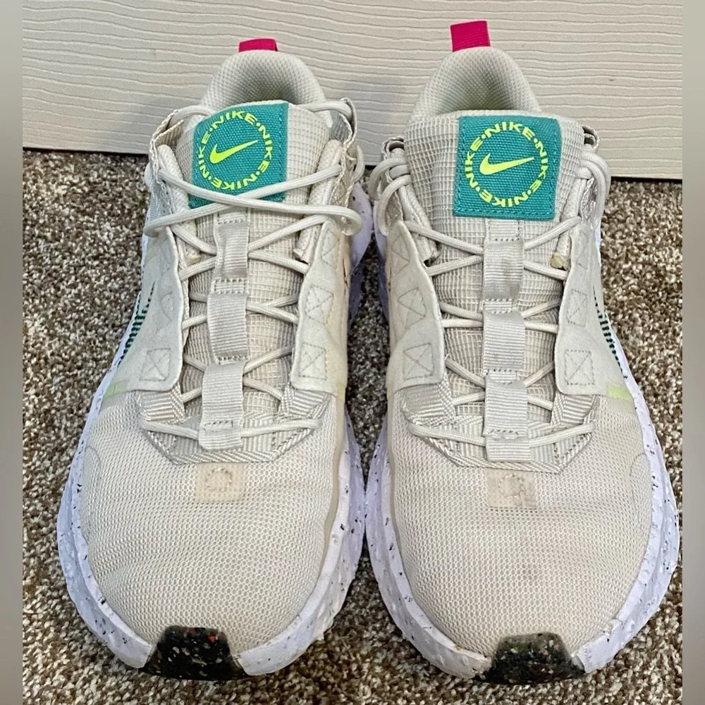 Nike Womens Crater Impact CW2386-004 White Running Shoes Sneakers Size 10